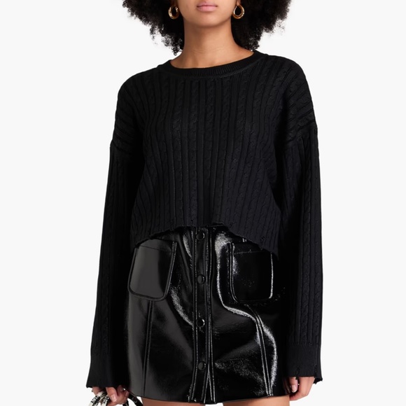 Wolly Cable-knit cotton and wool-blend sweater - Picture 1 of 7